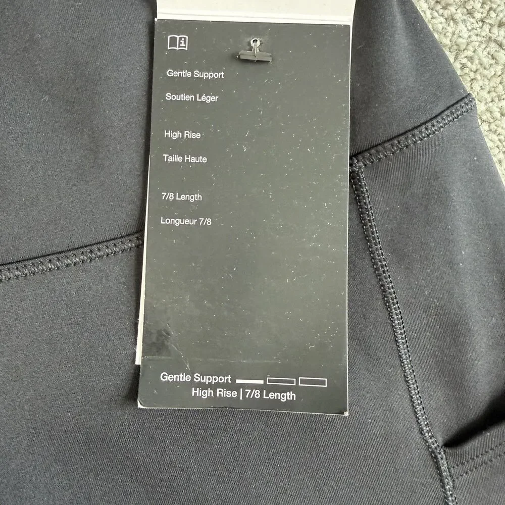 Nike One High-Waisted 7/8 Leggings Pockets Women’s Training Black Size Small NEW